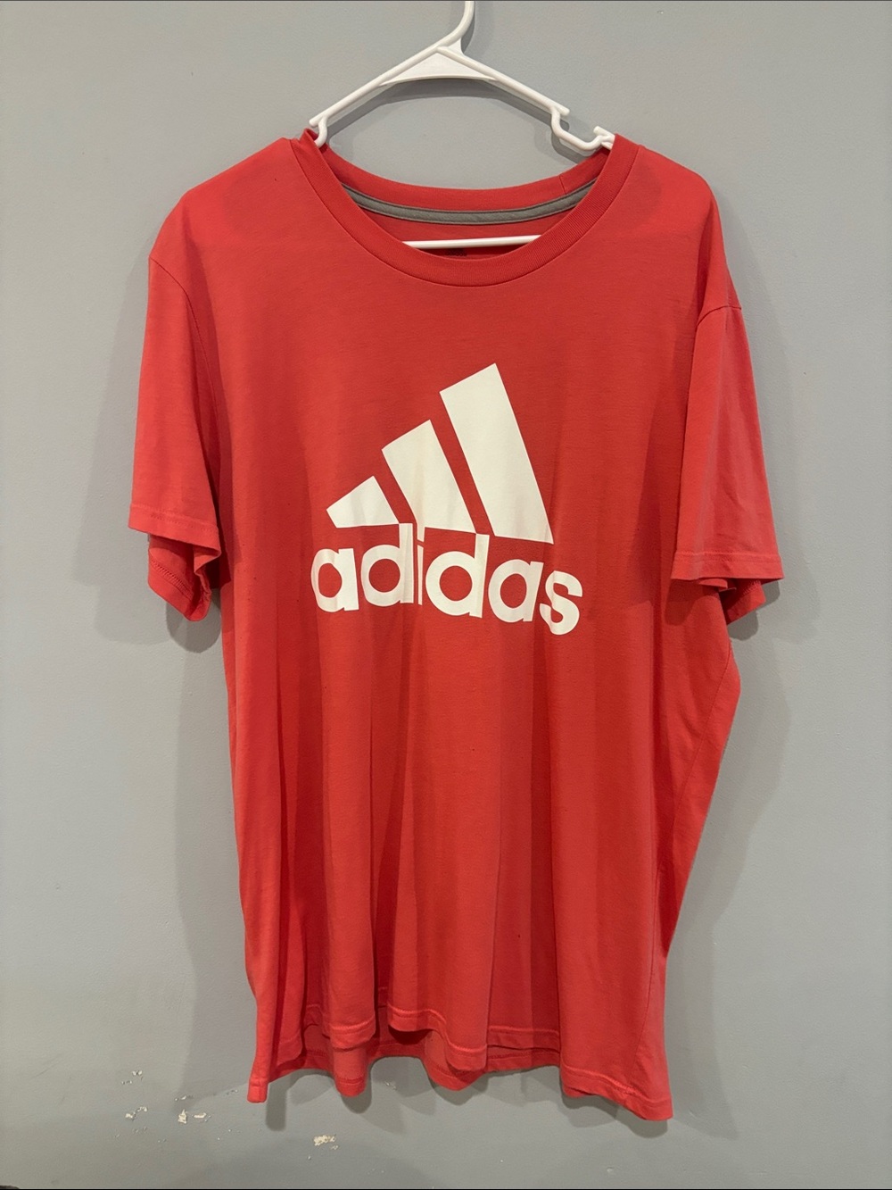 adidas pink Short-Sleeve Logo Tee